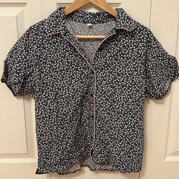 Uniqlo darling floral print pajama Top size small - Picture 2 of 6